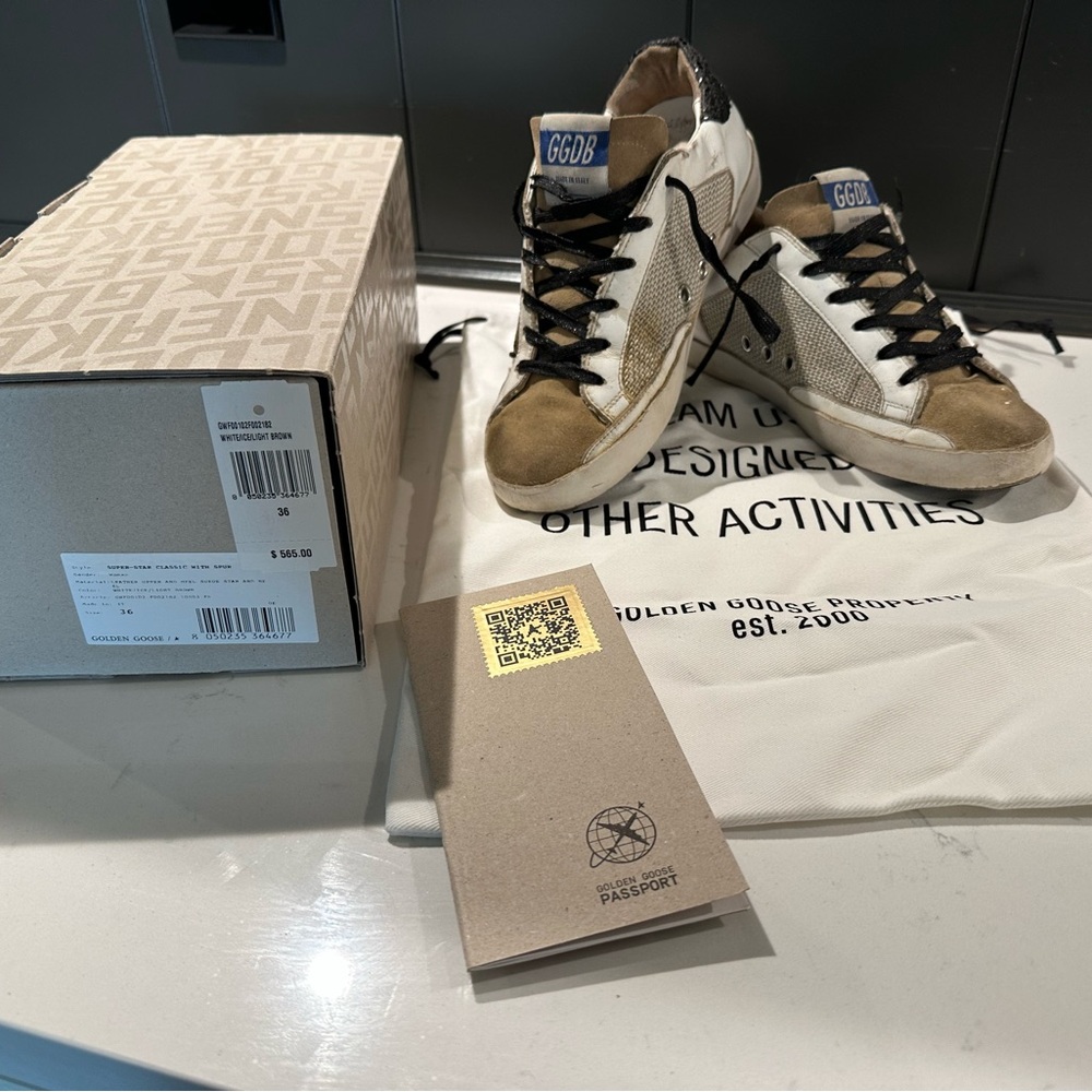 Golden Goose Women’s Sneakers - White and Tan